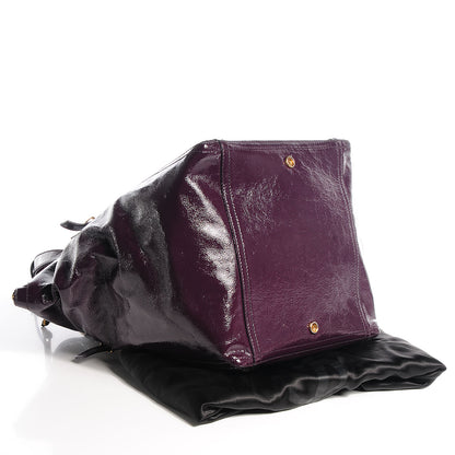 Saint Laurent Patent Medium Downtown Tote Purple 5 of 9