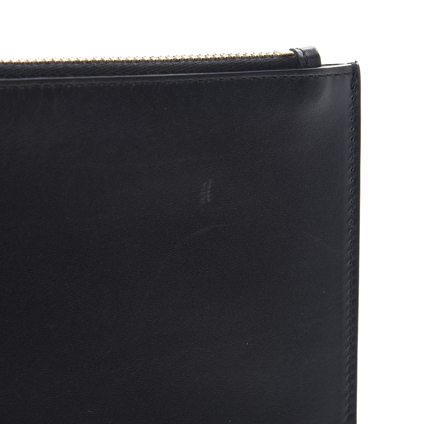Calfskin Zipped Clutch Black