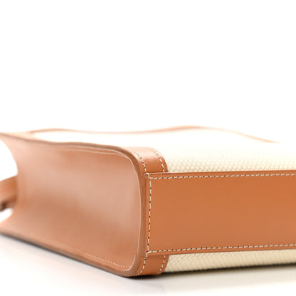 Celine Canvas Calfskin Mini Vertical Cabas Natural Tan 7 of 9