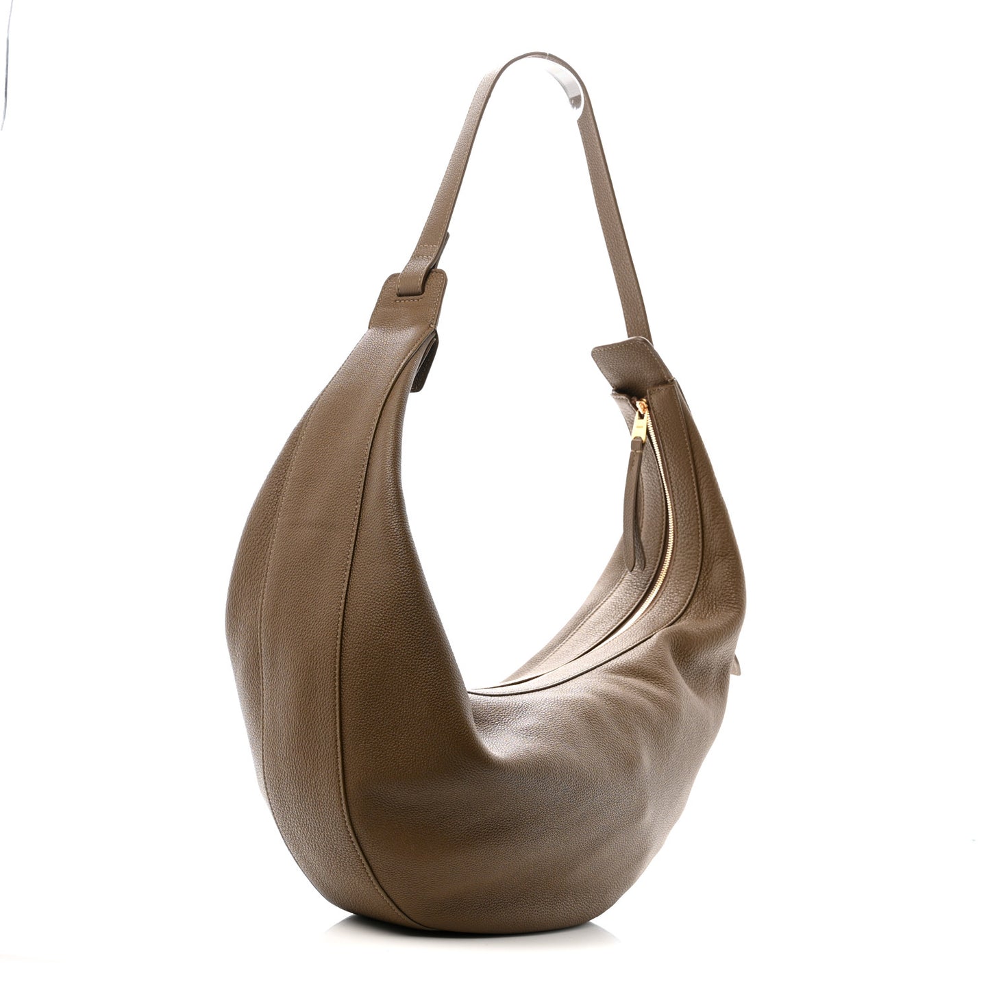 Pebbled Calfskin Augustina Hobo Hazelnut