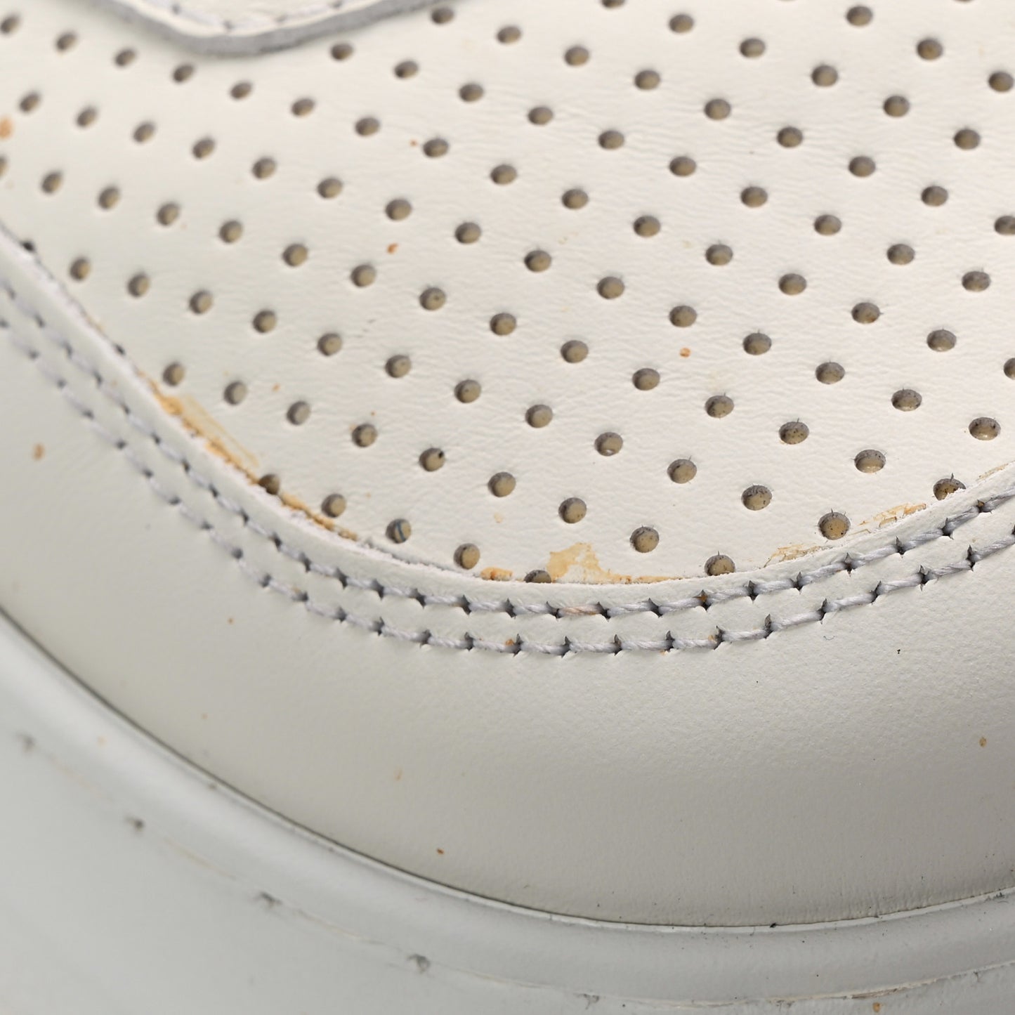 Calfskin Web Mens Ace Sneakers 9 White Blue