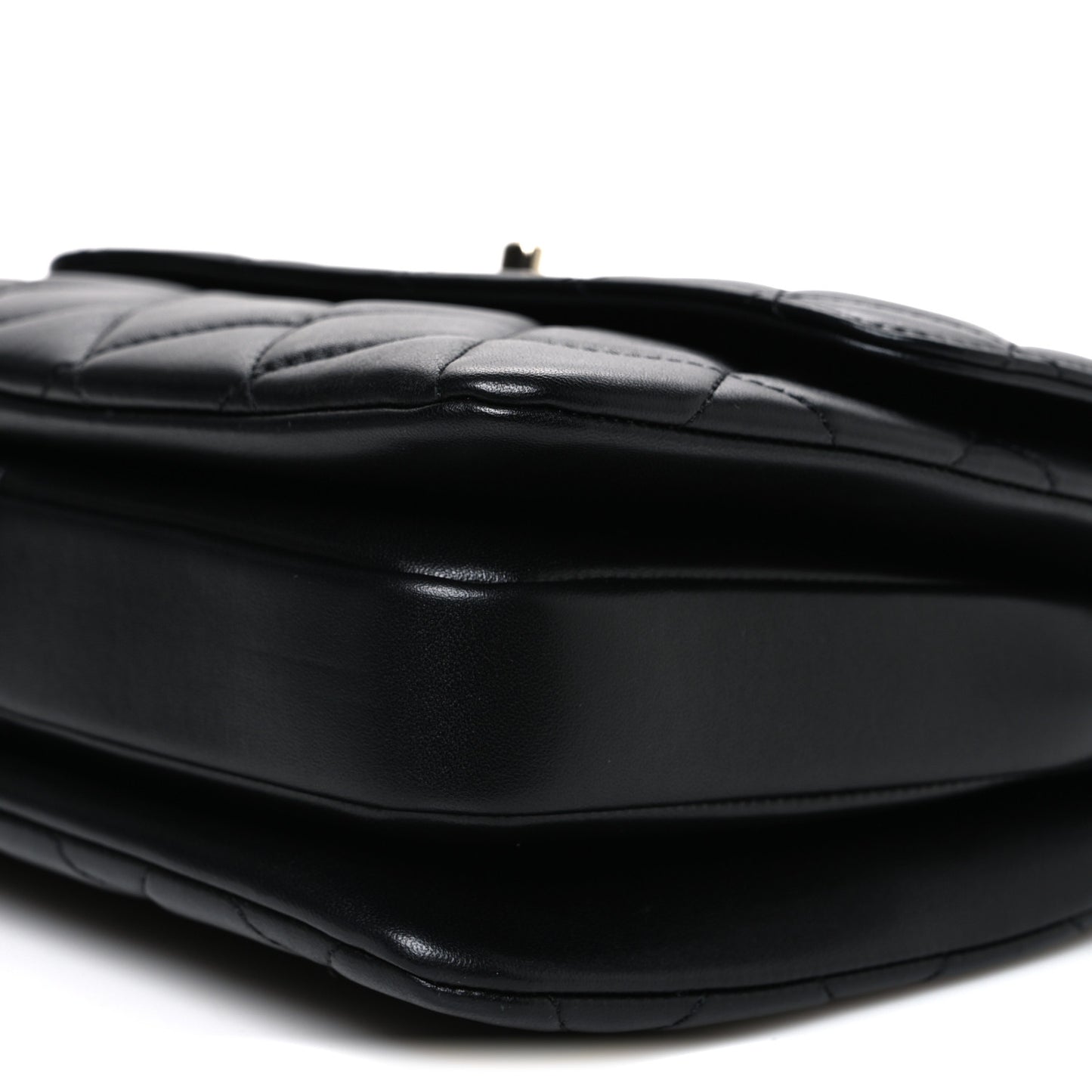 Lambskin Quilted Small Trendy CC Dual Handle Flap Bag Black