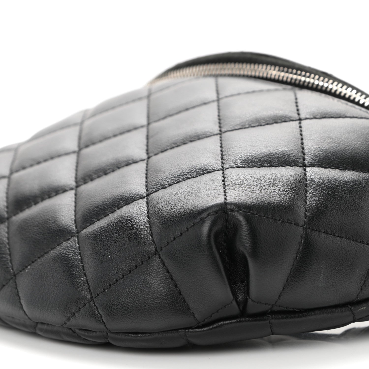 Chanel Lambskin Quilted Waist Belt Bag Black 10 of 14