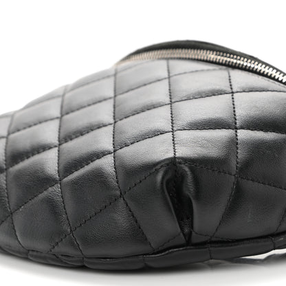 Chanel Lambskin Quilted Waist Belt Bag Black 10 of 14