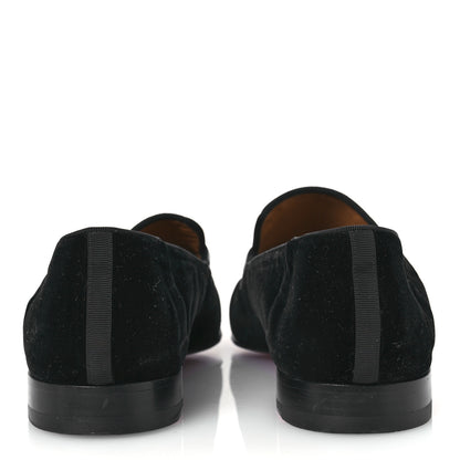 Christian Louboutin Velvet Mens Flat Loafers 42.5 Black 6 of 14