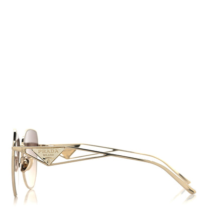 Prada Metal Symbole Triangle Logo Sunglasses SPR57YS Anthracite Gray Cammeo Beige 3 of 8