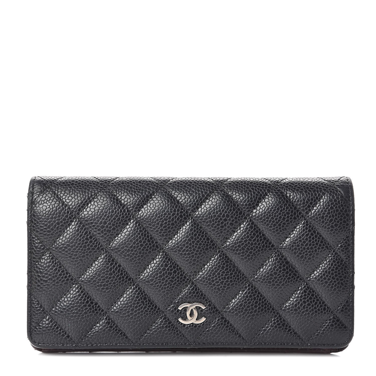 Chanel Caviar Quilted Yen Wallet Black 1 of 12