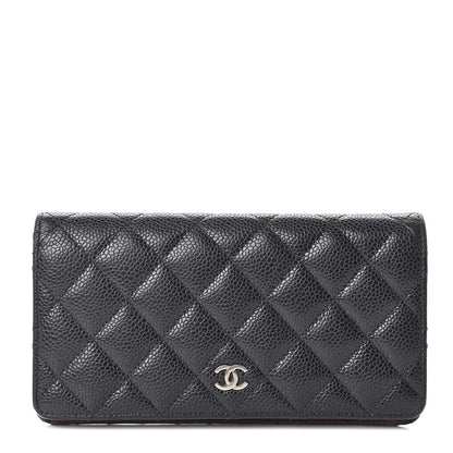 Chanel Caviar Quilted Yen Wallet Black 1 of 12