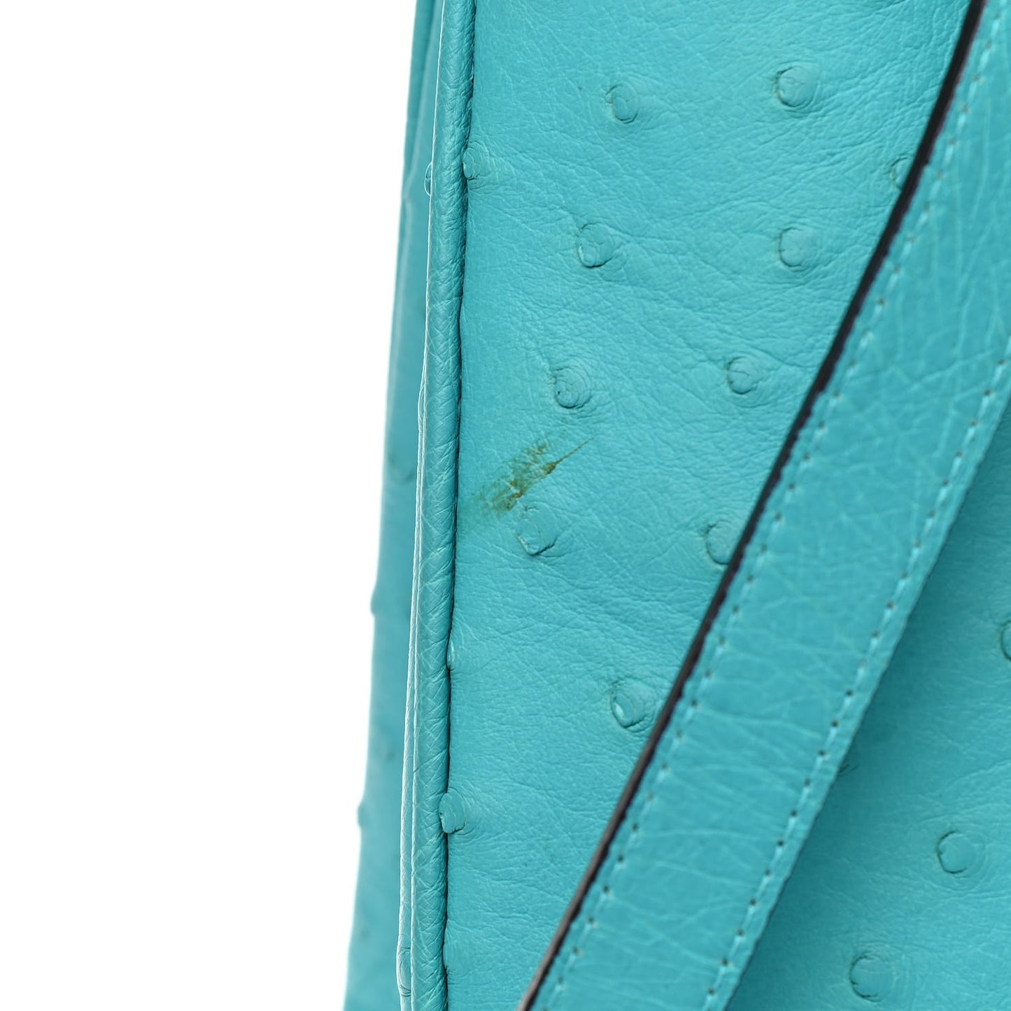 Ostrich Medium Diorissimo Tote Turquoise