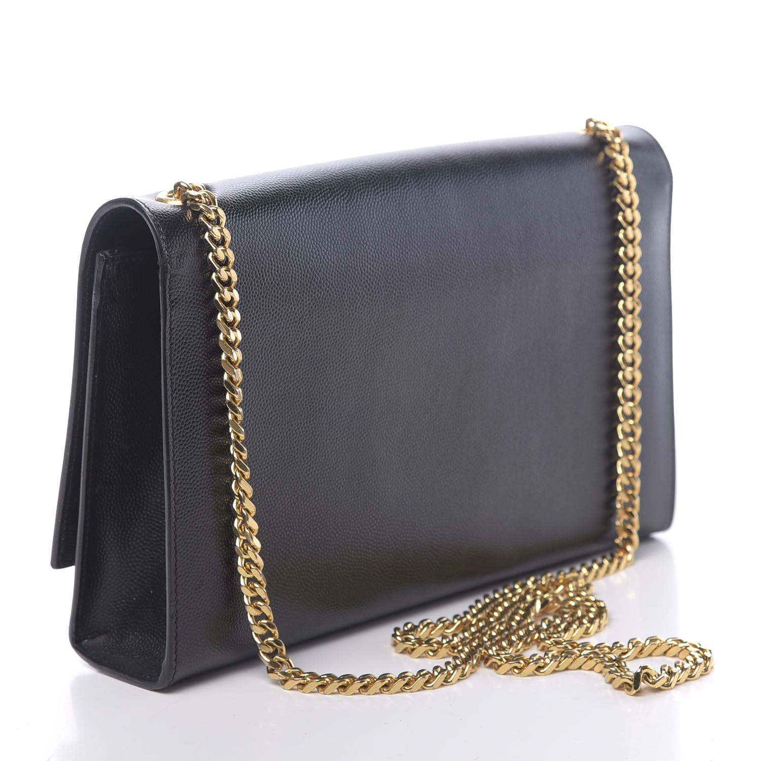 Saint Laurent Grain De Poudre Medium Classic Monogram Kate Satchel Black 3 of 9