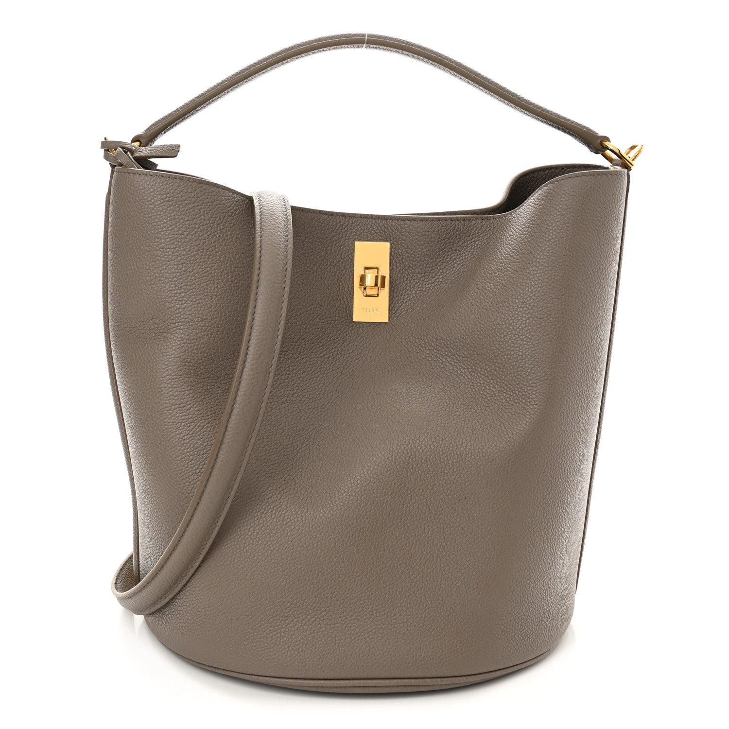 Celine Supple Grained Calfskin Bucket 16 Bag Pebble 3 of 11