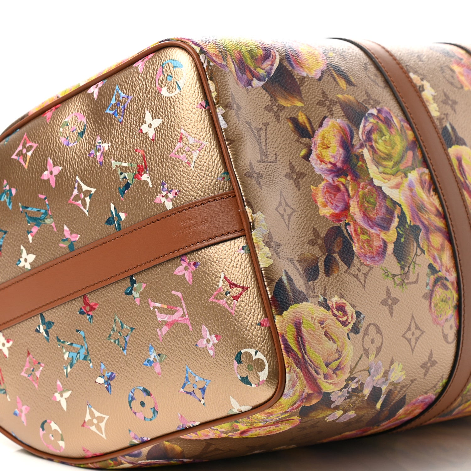 Louis Vuitton Metallic Monogram LV Garden Keepall Bandouliere 45 Gold 7 of 8