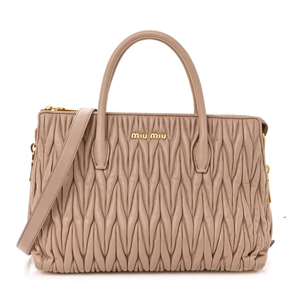 Miu Miu Nappa Matelasse Top Handle Cammeo 1 of 15