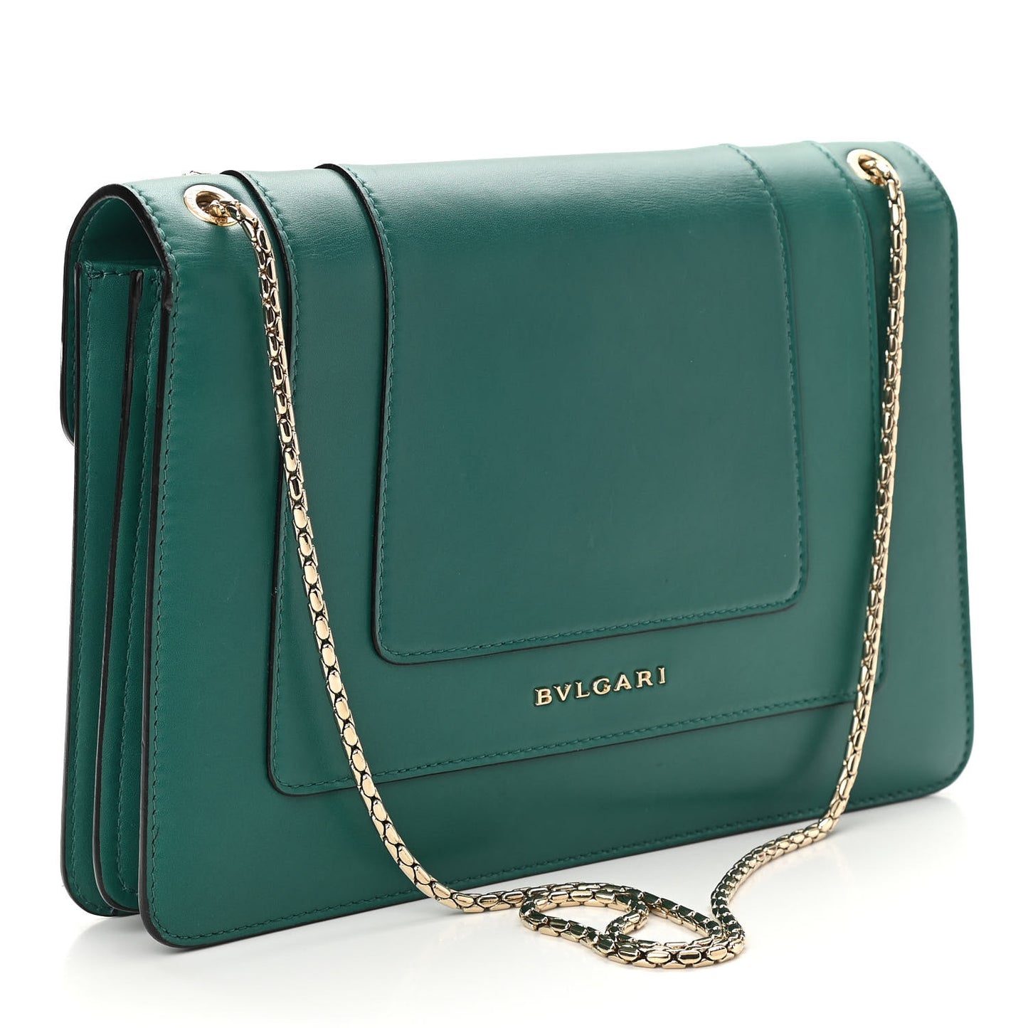 Calfskin Serpenti Forever Shoulder Bag Emerald Green