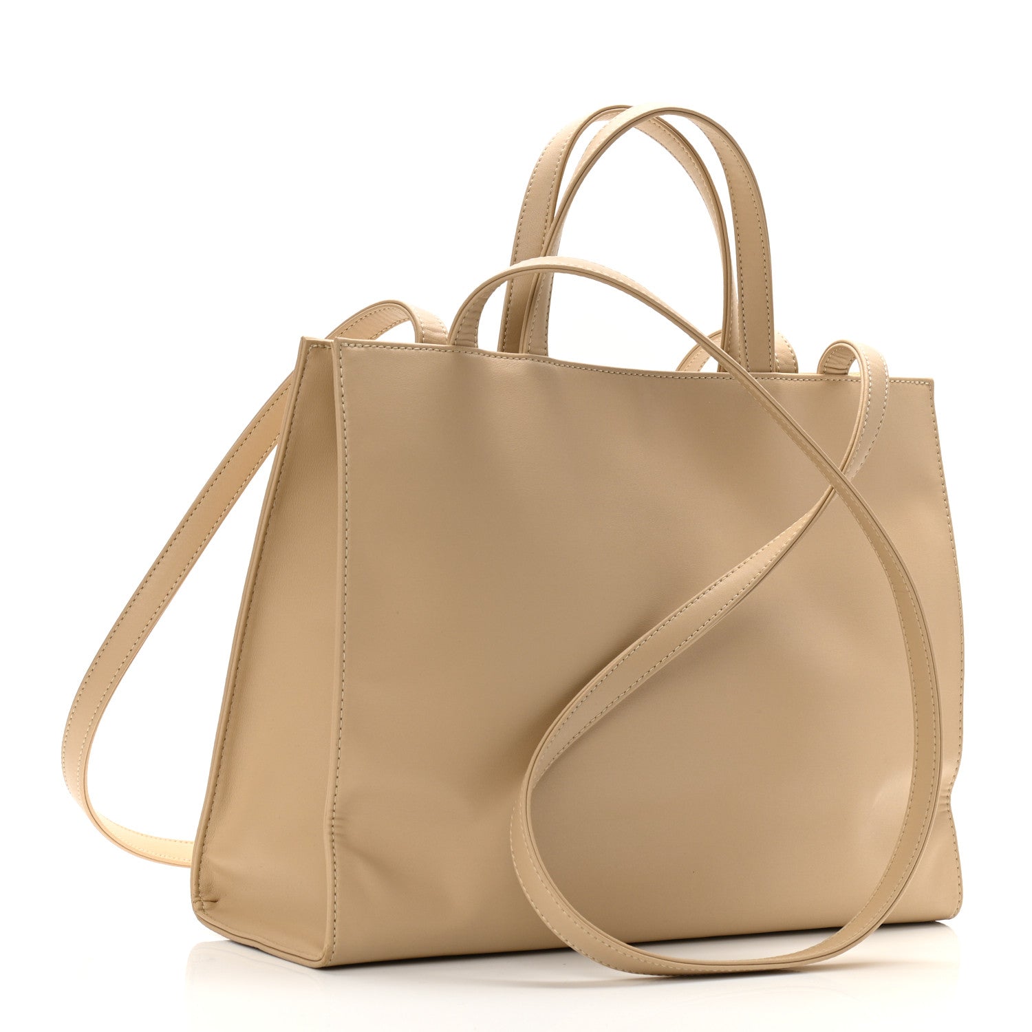 Telfar Vegan Leather Medium Shopping Bag Cream 3 of 10
