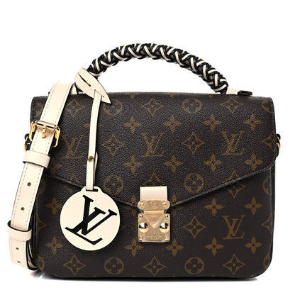 Louis Vuitton Monogram Braided Pochette Metis Creme Beige 1 of 9