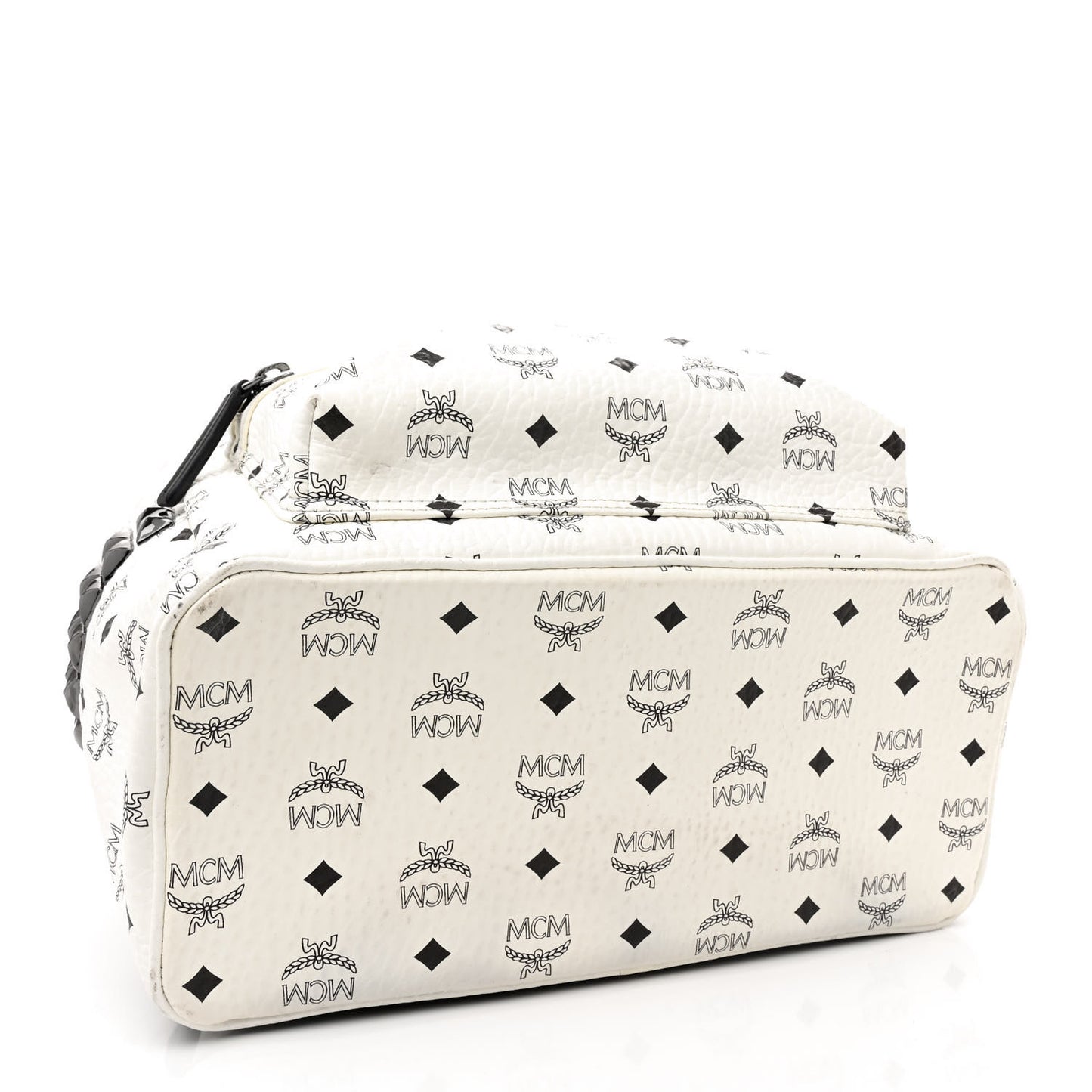 Visetos Medium Side Studs Stark Backpack White