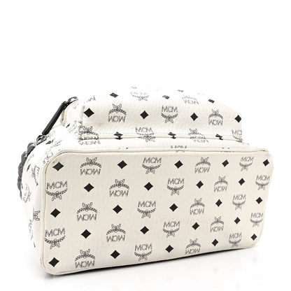 MCM Visetos Medium Side Studs Stark Backpack White 4 of 18