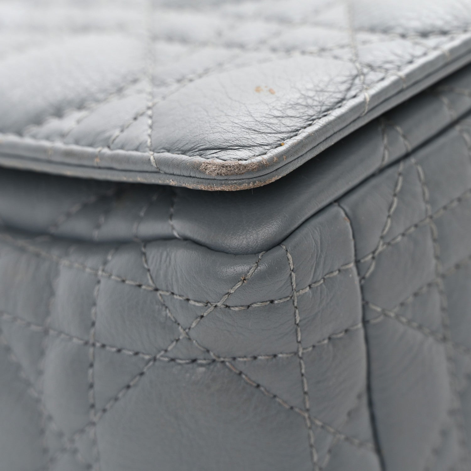 Christian Dior Calfskin Cannage Small Caro Bag Grey 10 of 16