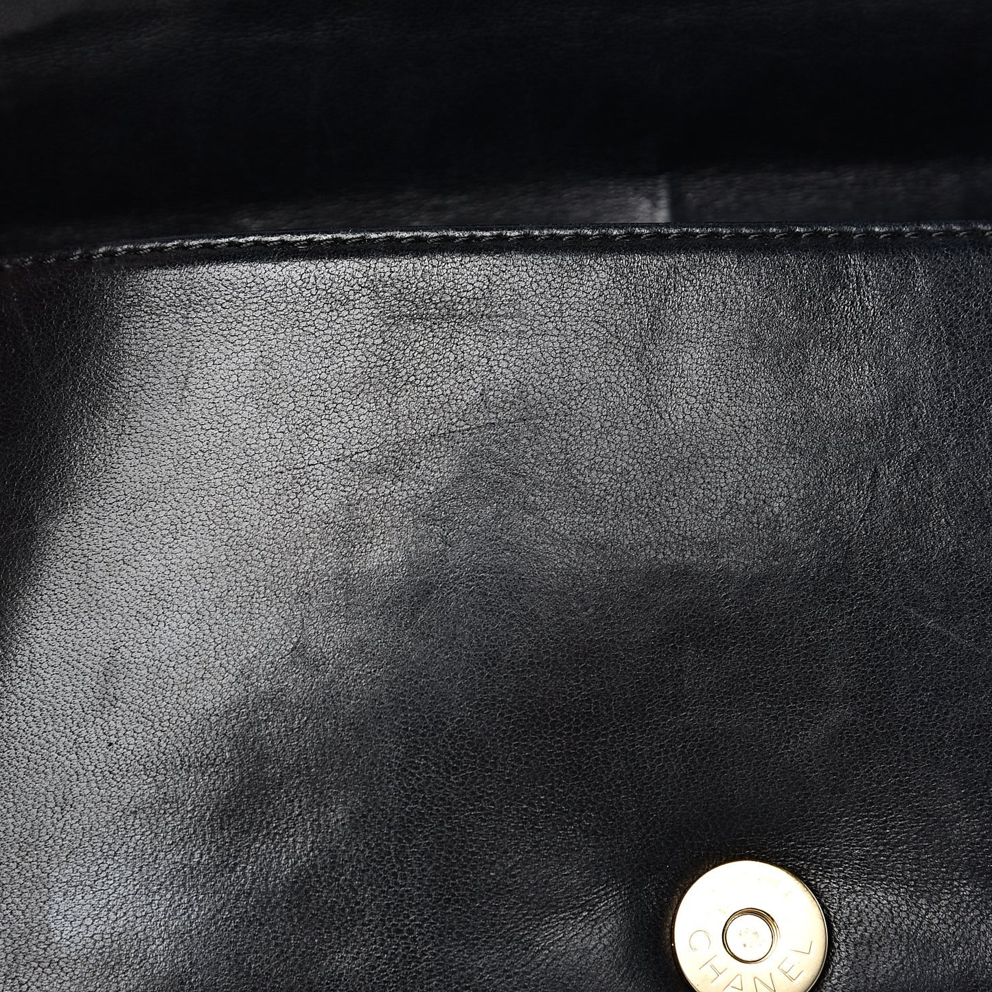 Lambskin Quilted CC Chocolate Bar Flap Black