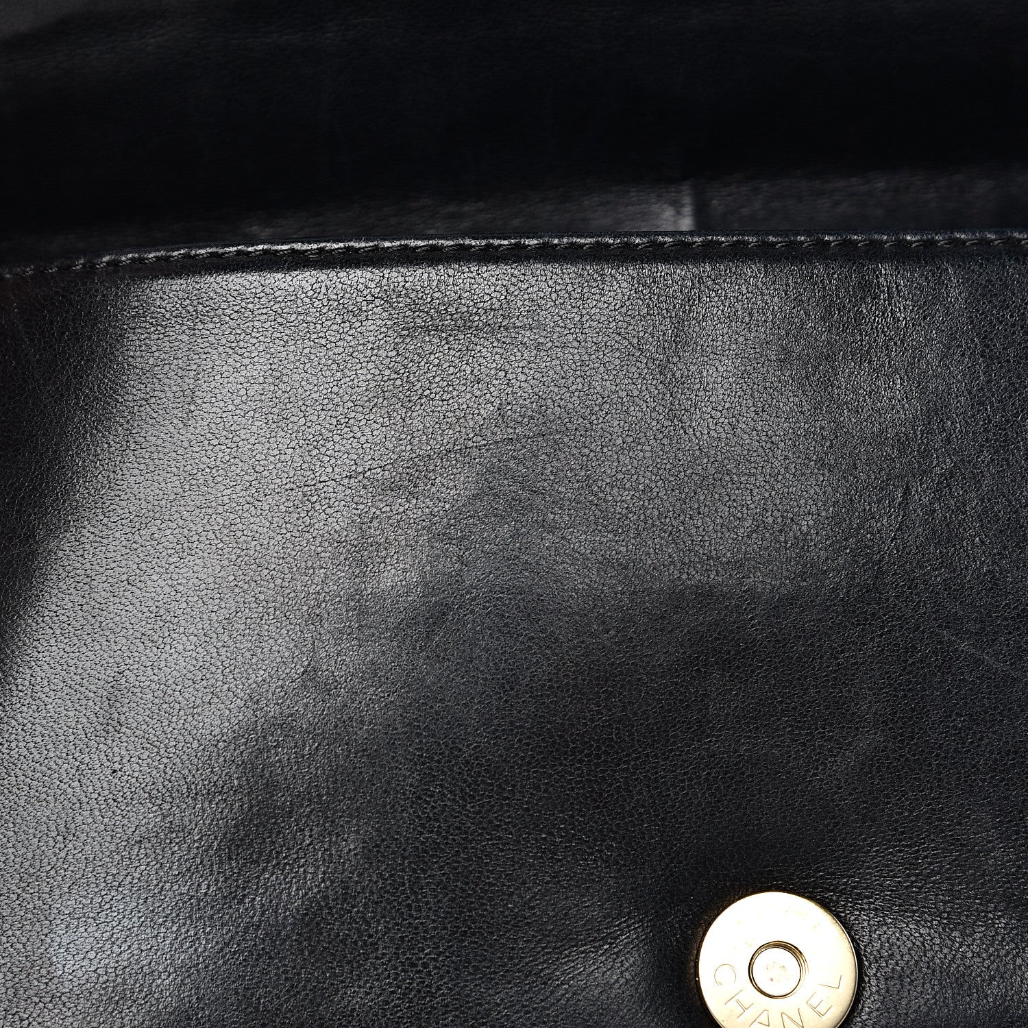 Chanel Lambskin Quilted CC Chocolate Bar Flap Black 15 of 16