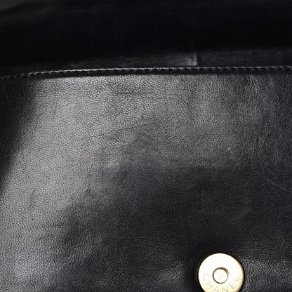 Chanel Lambskin Quilted CC Chocolate Bar Flap Black 15 of 16