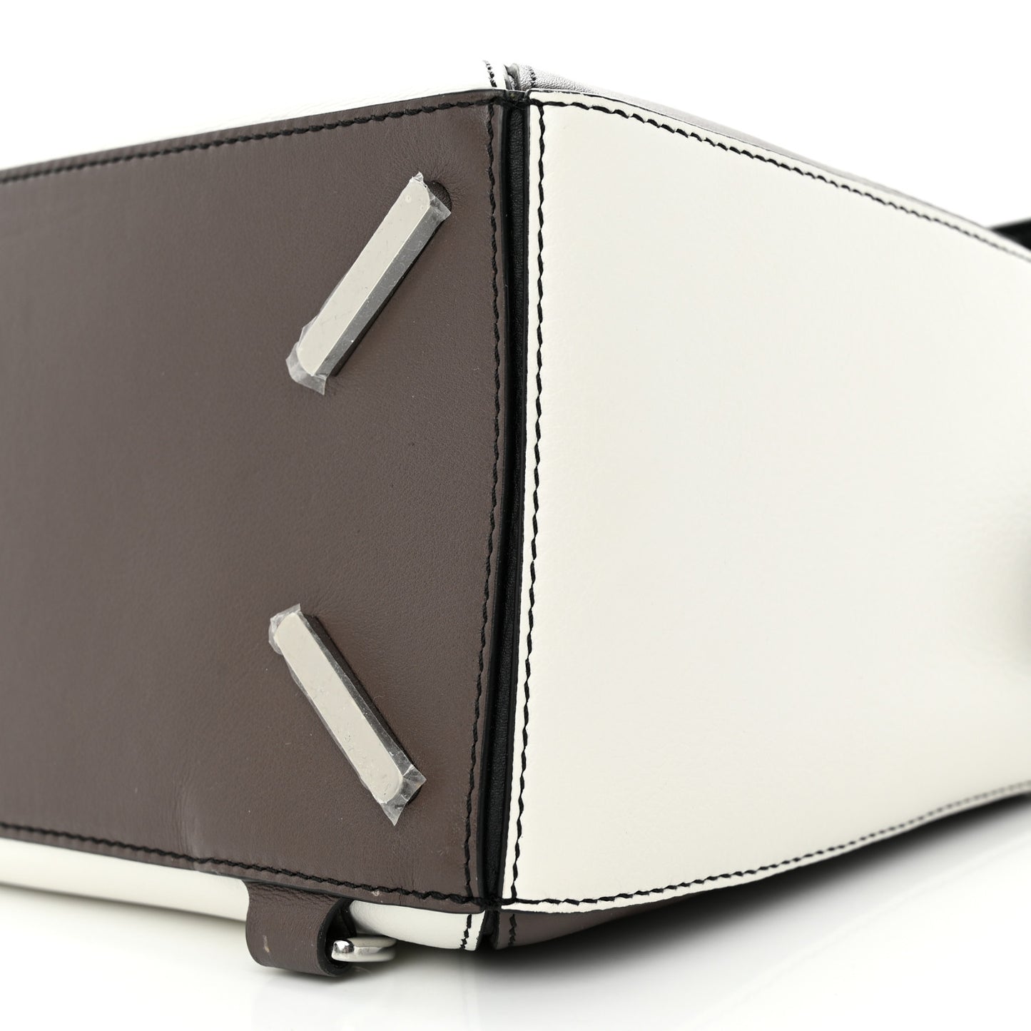 Calfskin Medium Puzzle Bag Black Taupe