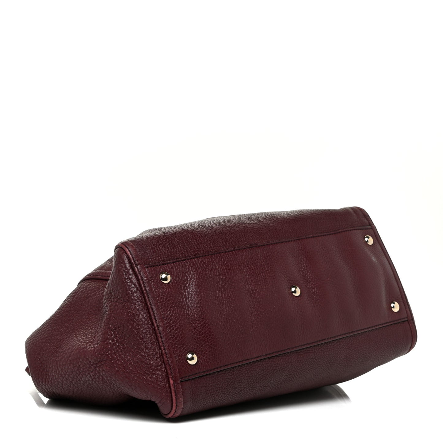 Pebbled Calfskin Medium Soho Shoulder Bag Bordeaux