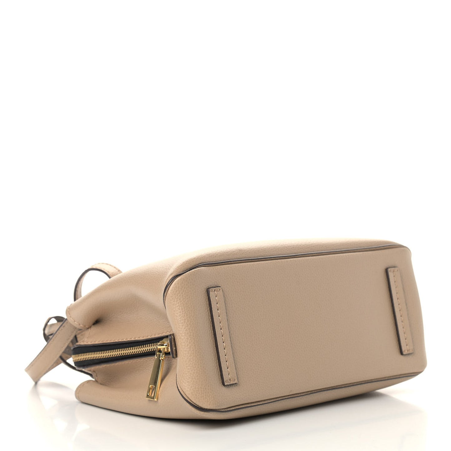 Pebbled Calfskin Editor Shopping Tote Beige