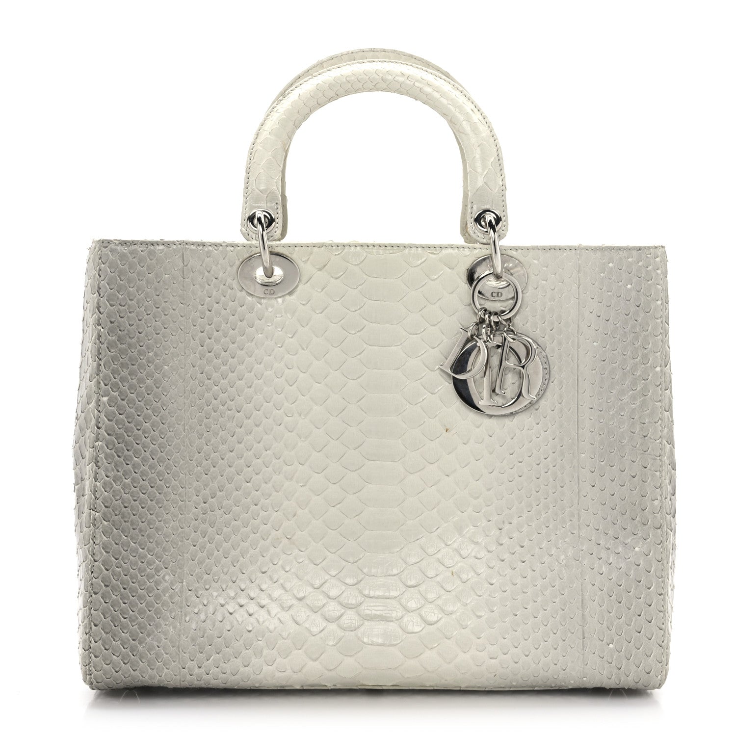 Christian Dior Snakeskin Large Lady Dior Beige Ombre 1 of 11