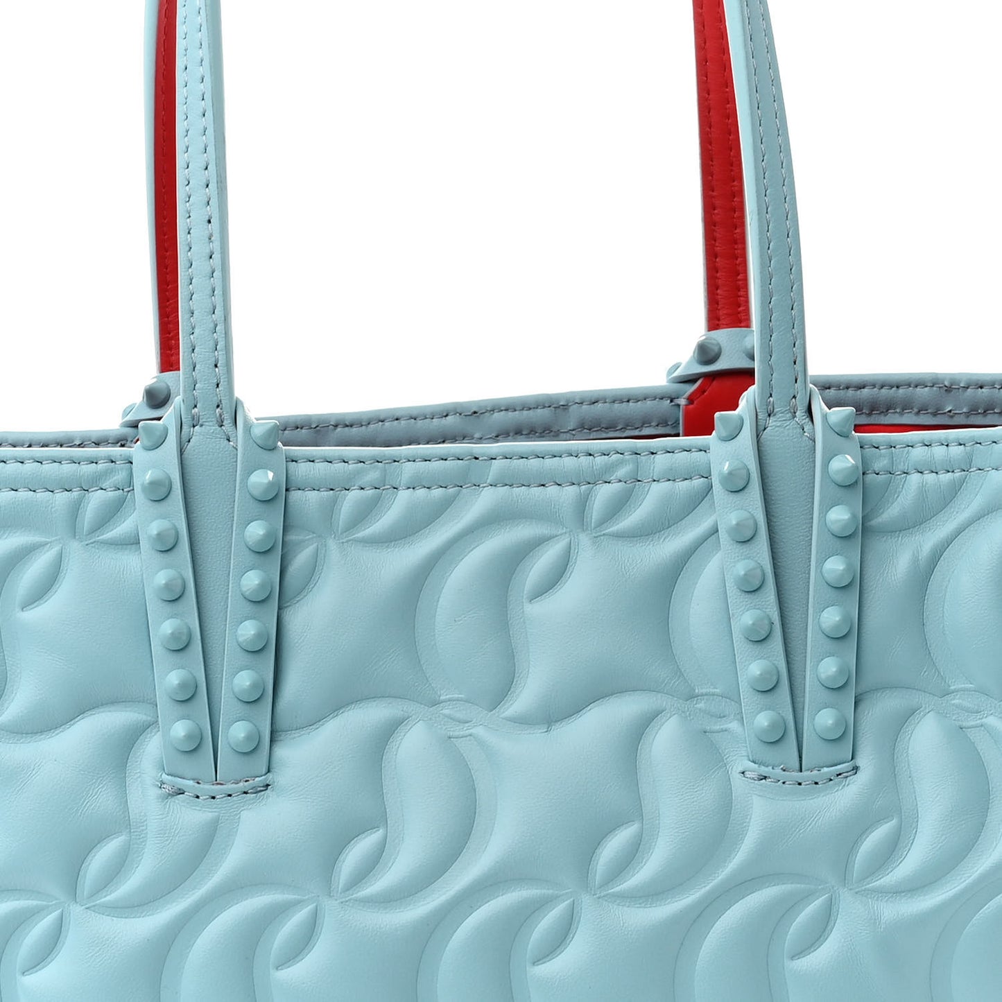 Nappa Embossed East West Cabata Tote Mineral
