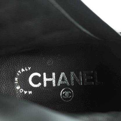 Chanel Lambskin Quilted CC Cap Toe Boots 39 Black 7 of 7