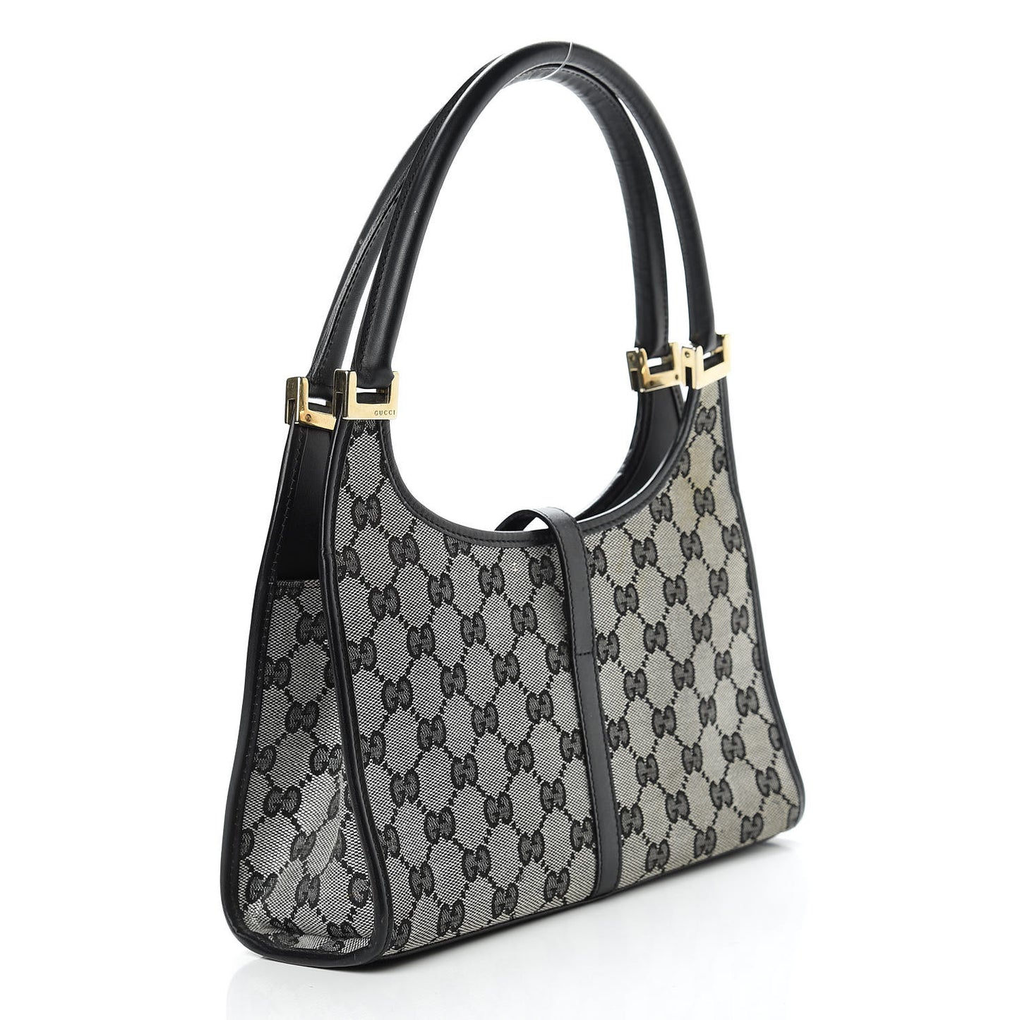 Monogram Bardot Shoulder Bag Black