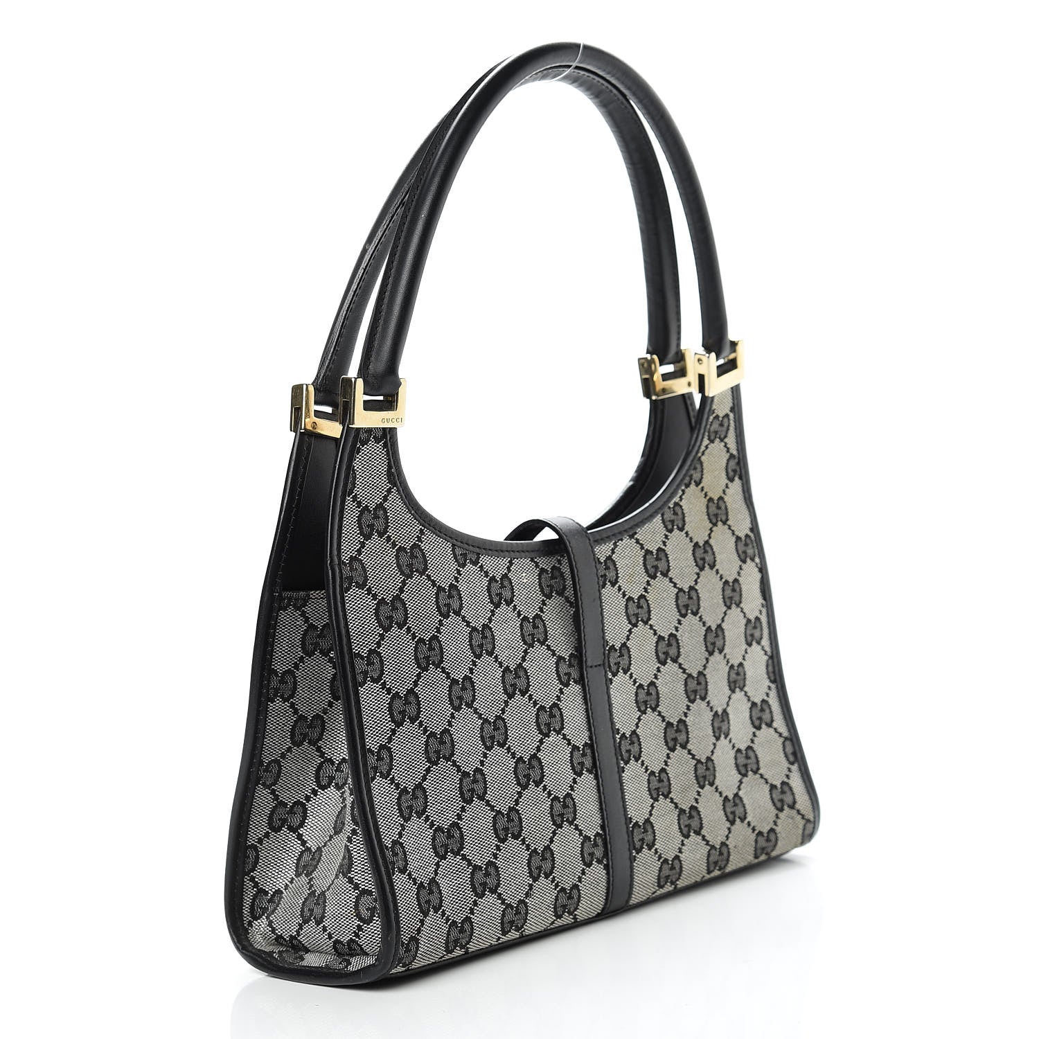 Gucci Monogram Bardot Shoulder Bag Black 3 of 13