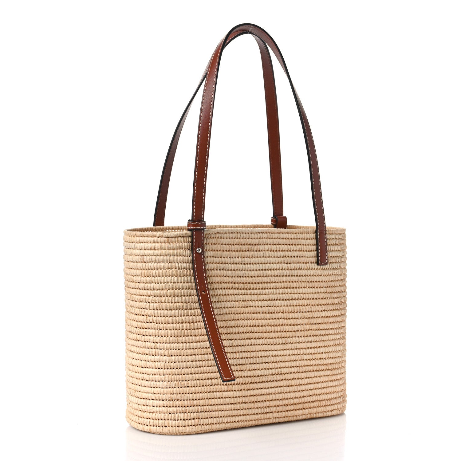 Loewe Raffia Small Square Basket Tote Bag Natural Tan 3 of 8