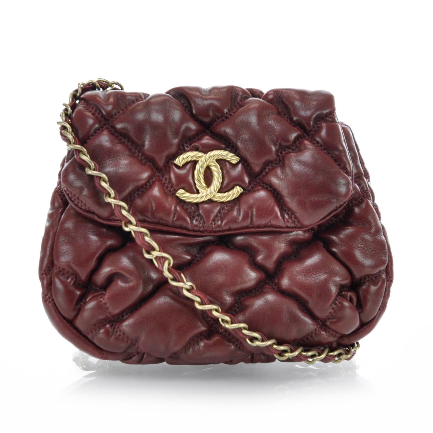 Chanel Lambskin Mini Bubble Quilt Flap Bordeaux 1 of 9