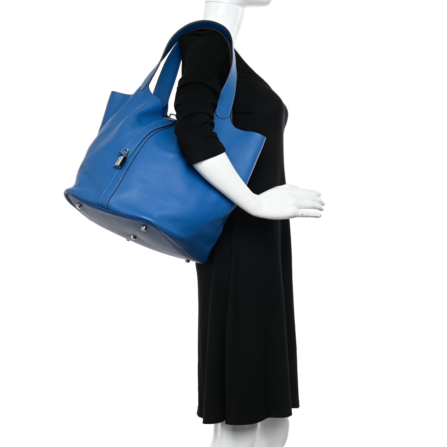 Hermes Taurillon Clemence Picotin Lock 26 MM Mykonos 2 of 13