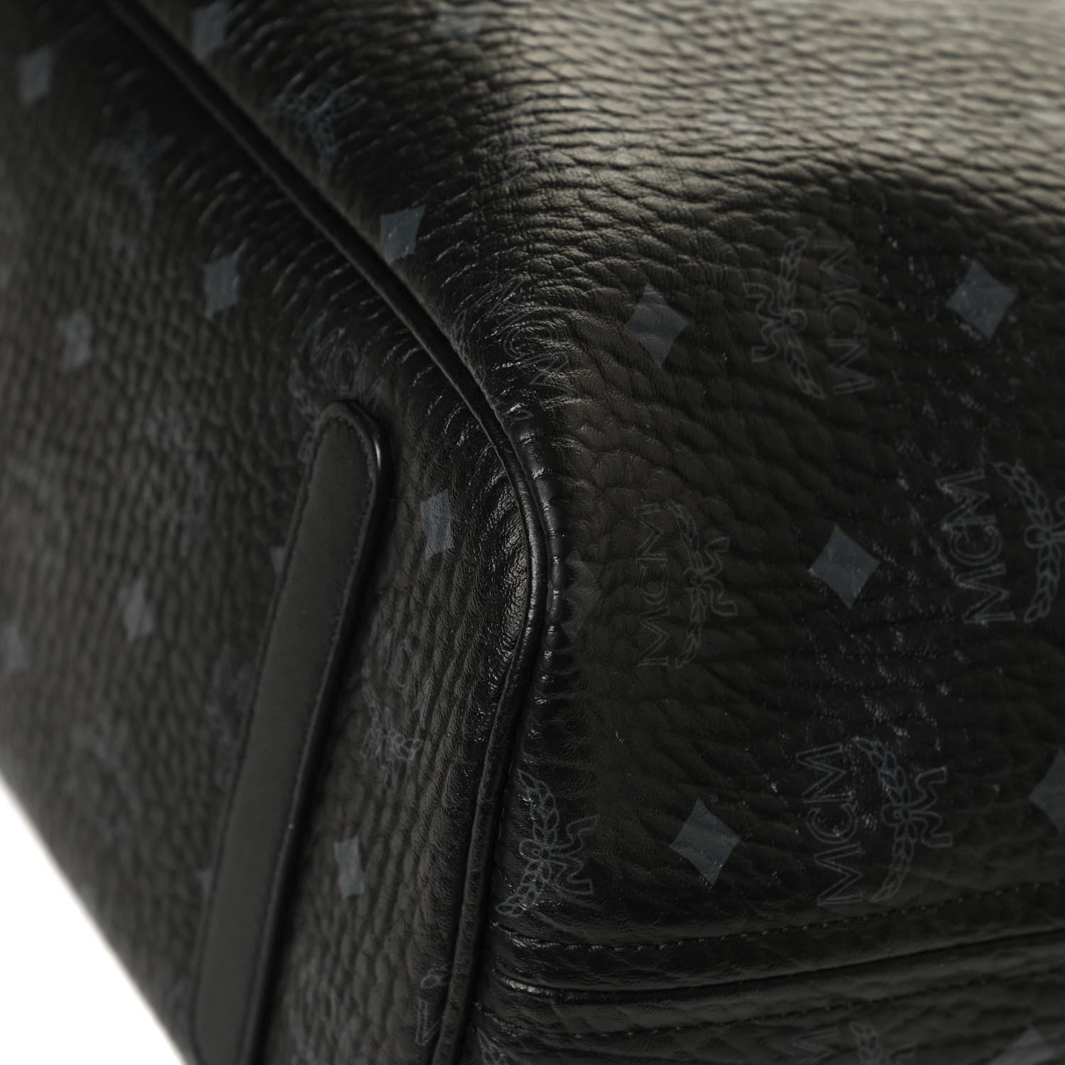 MCM Visetos Medium Reversible Shopper Tote Black 12 of 13