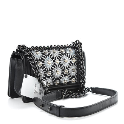 Chanel Lambskin Satin LED Metal Small Boy Flap Black 4 of 19