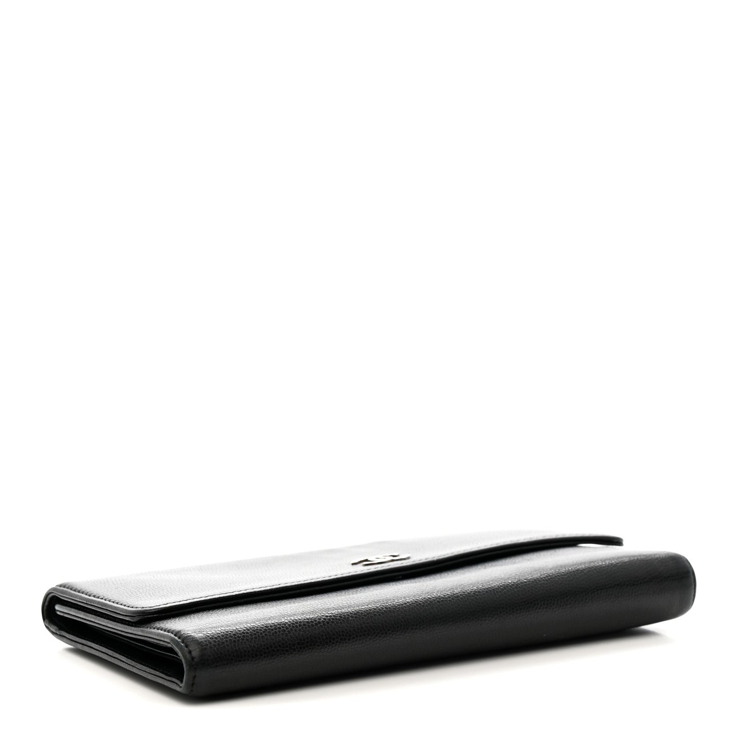 Caviar Sevruga Long Flap Wallet Black