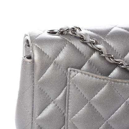 Chanel Metallic Lambskin Quilted Mini Rectangular Flap Silver 12 of 13