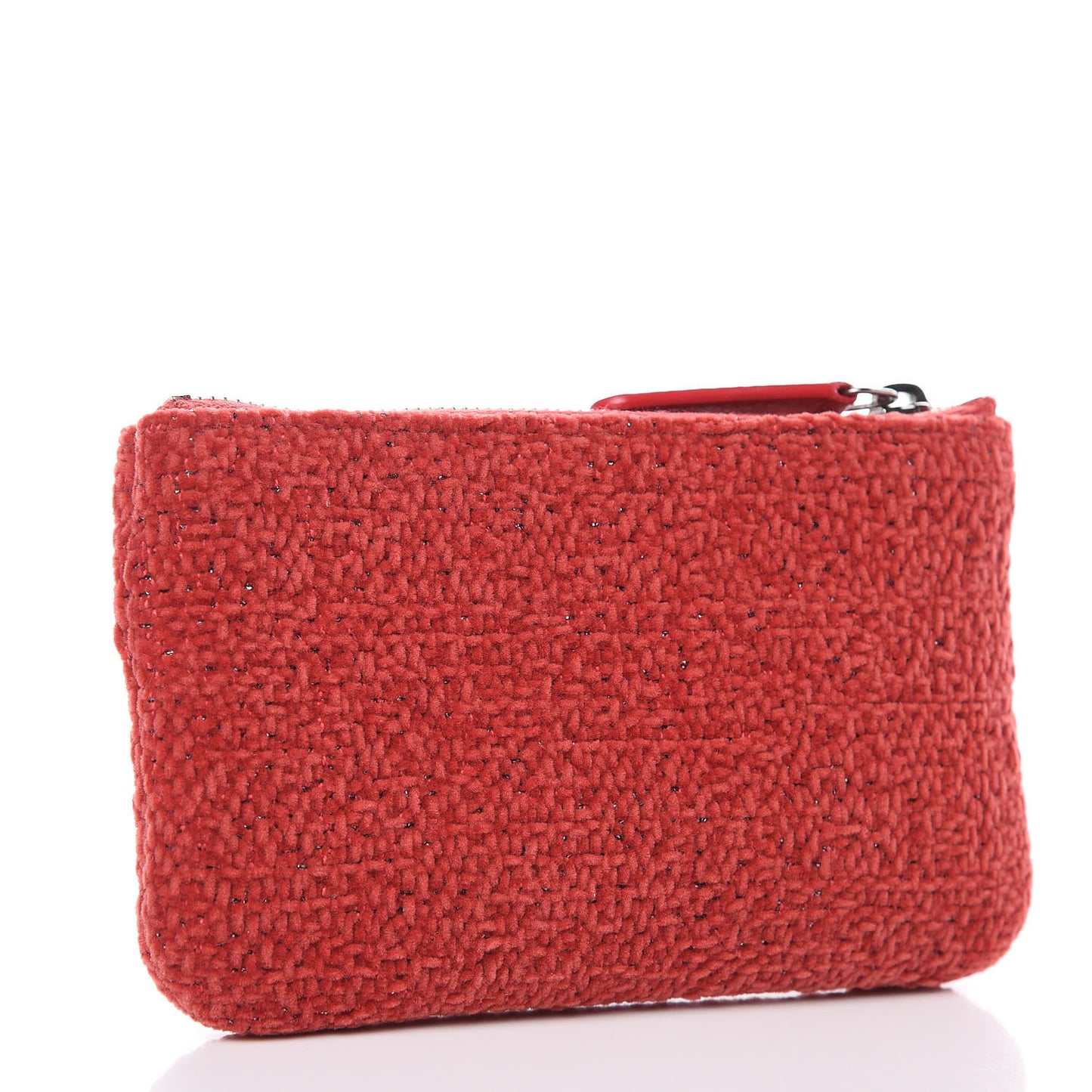 Lurex Boucle Deauville Cosmetic Pouch Red