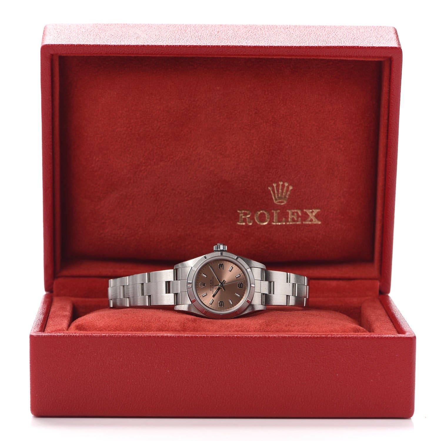 Rolex Stainless Steel 26mm Oyster Perpetual Watch Pink 76030 6 of 6