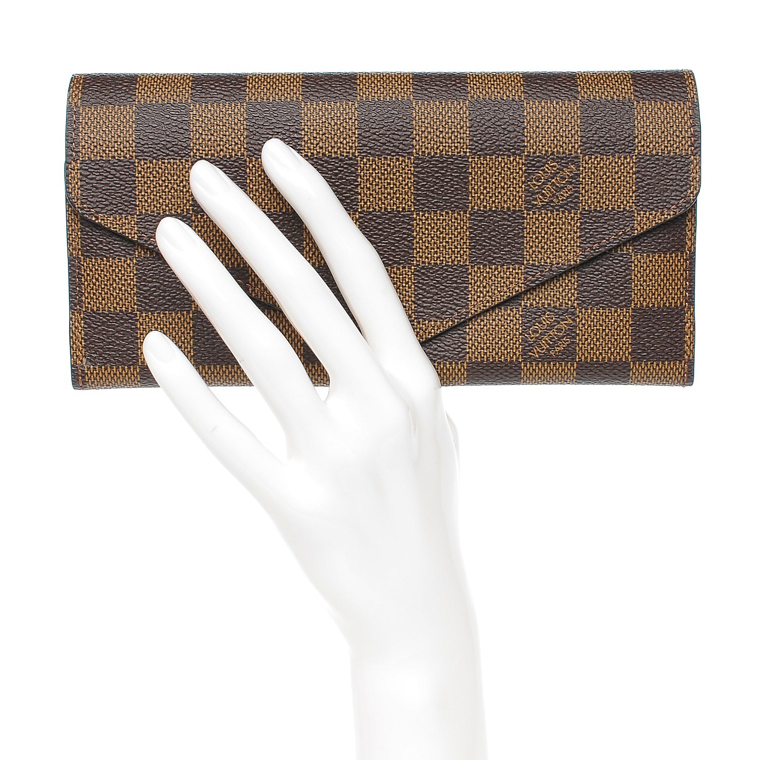 Louis Vuitton Damier Ebene Josephine Wallet Red 2 of 9