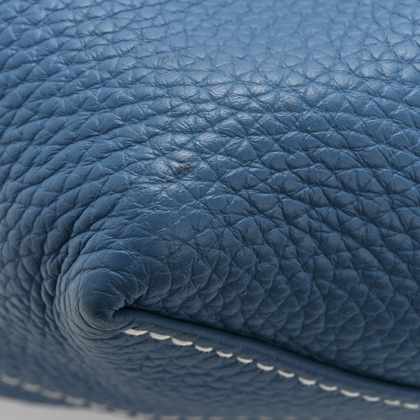 Taurillon Clemence Double Sens 45 Reversible Tote Bleu Izmir Bleu Saphir