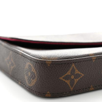 Louis Vuitton Monogram Pochette Felicie Chain Wallet Fuchsia 10 of 15