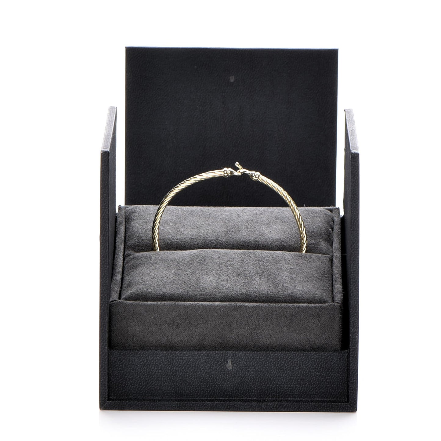 18K Yellow Gold 3mm Cable Buckle Bracelet