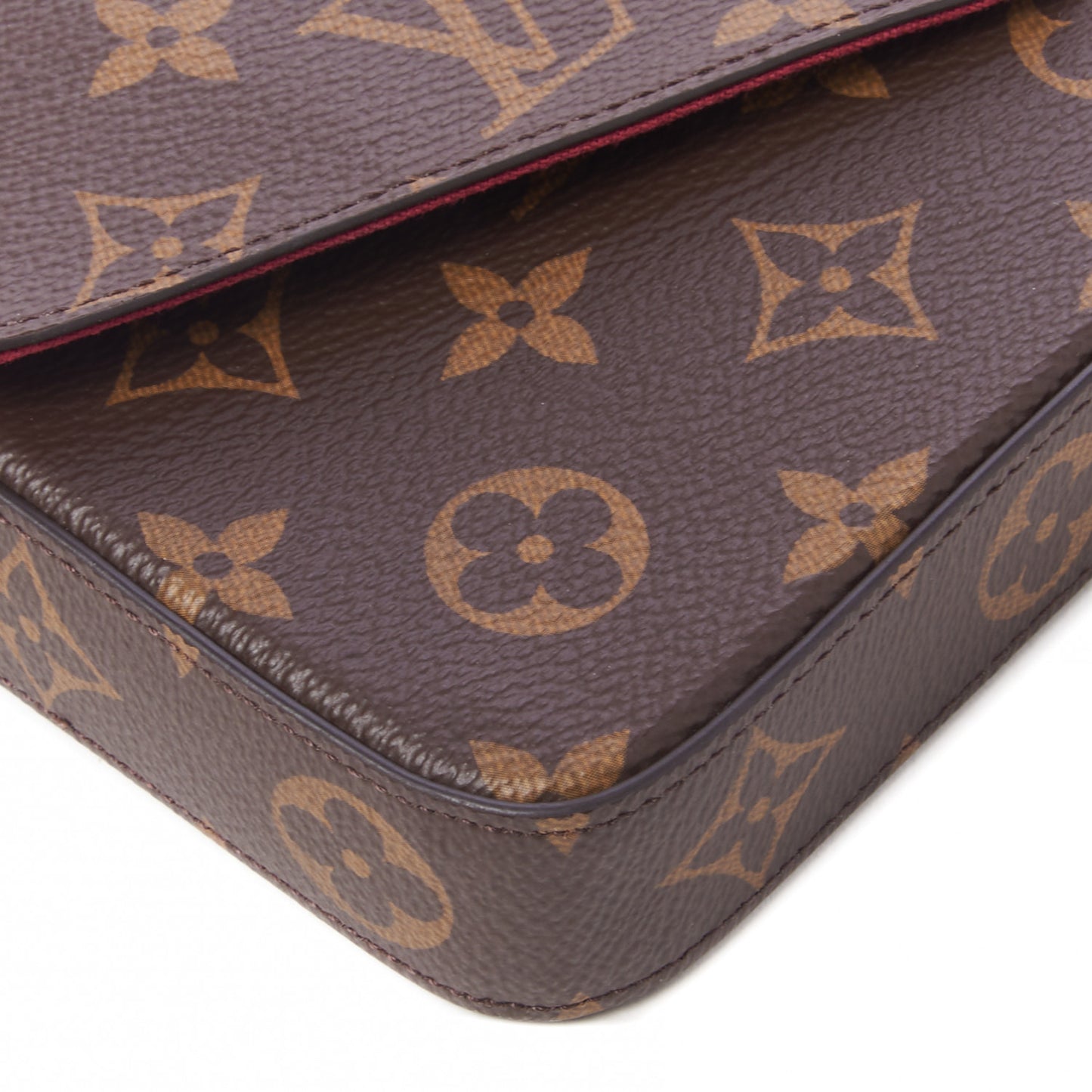 Monogram Pochette Felicie Chain Wallet Fuchsia