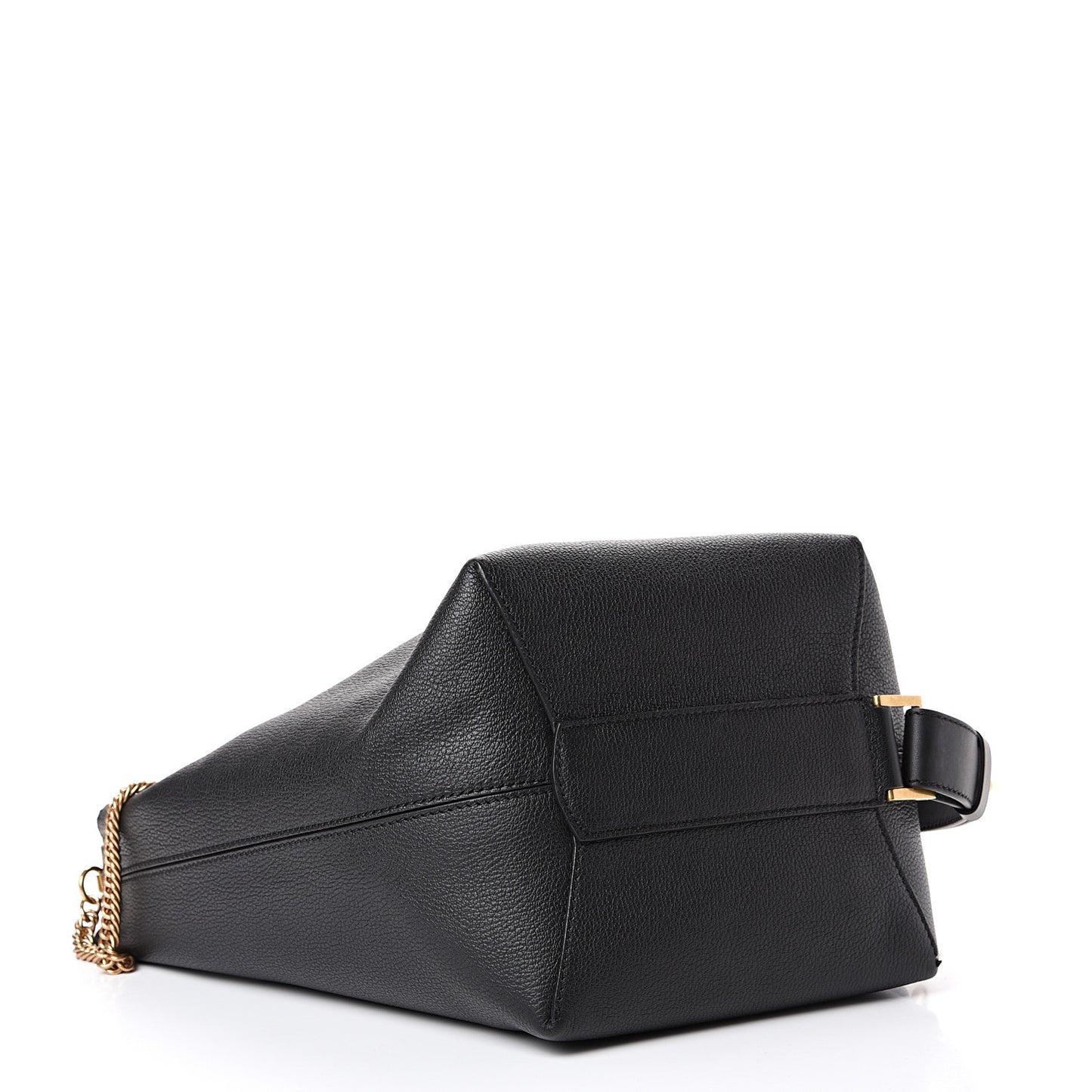Grained Calfskin GV Bucket Bag Black