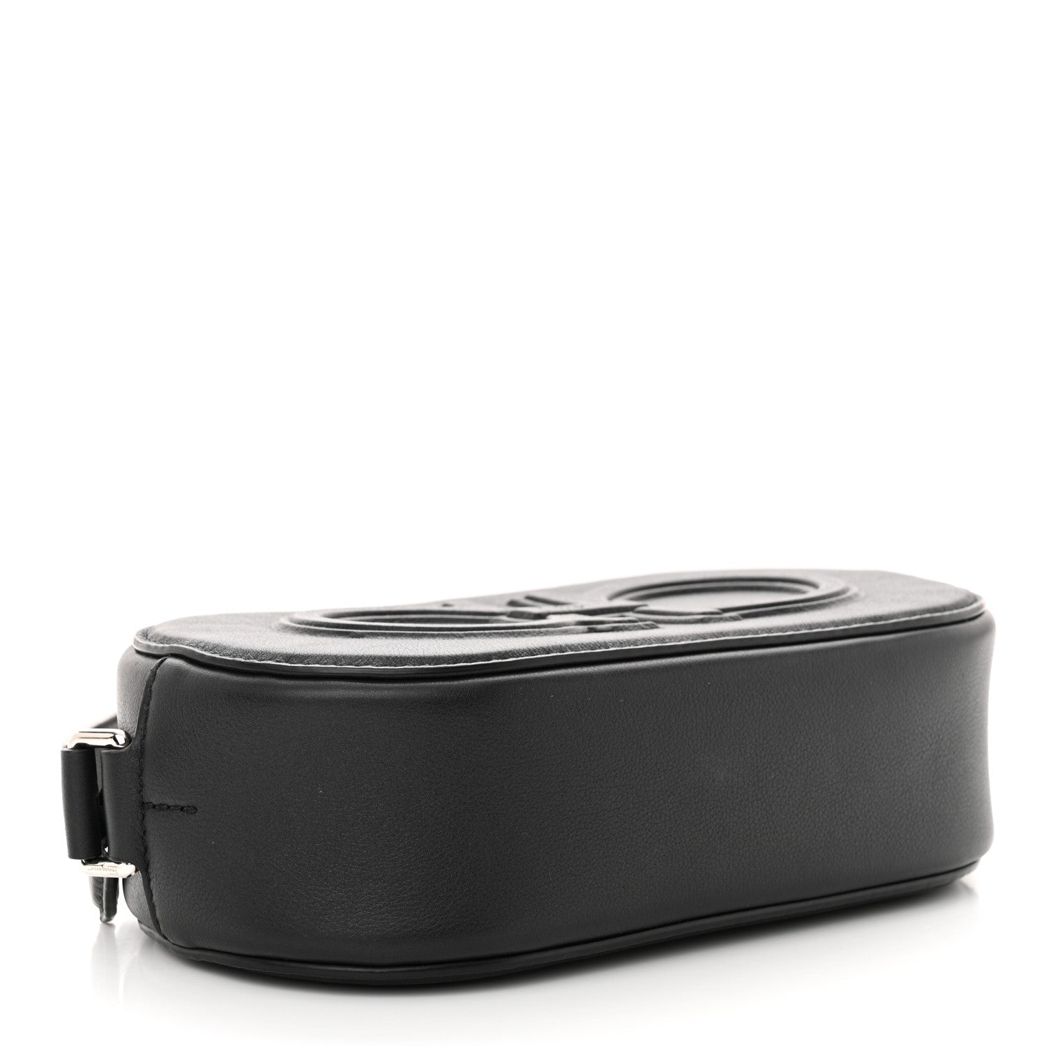 Salvatore Ferragamo SALVATORE FERRAGAMO Calfskin Double Gancio Crossbody Bag Black 4 of 10